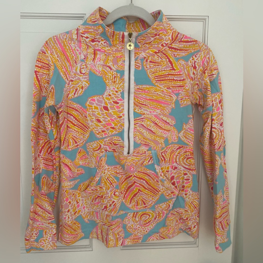 Lilly Pulitzer pull over with half zipper
